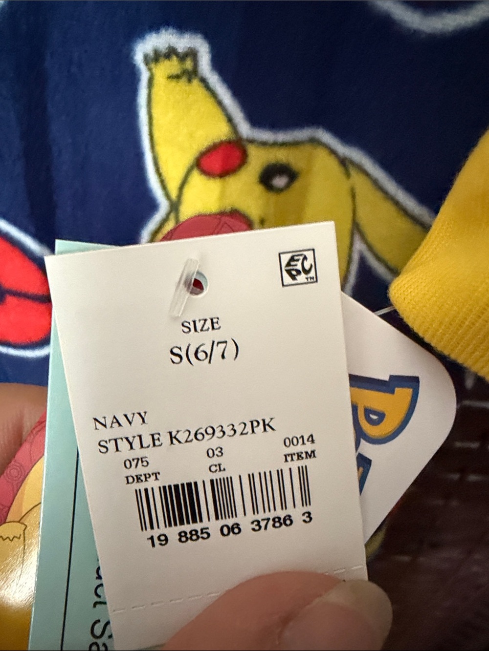 NWT Pokemon Pikachu Kids 6 7 One-Piece Hooded Pajama - Yellow & Navy zip up - Picture 5 of 5